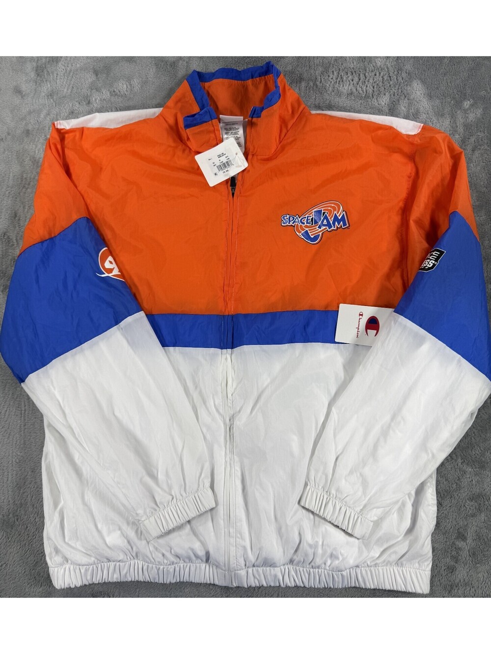 Champion Men's Space Jam Retro 90's Windbreaker Jacket L NWT 30th Anniversary